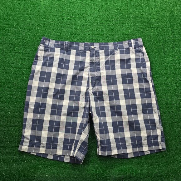 Callaway Shorts‎ Mens 40 Blue Plaid Optimum Performance Golf Casual Preppy - Picture 1 of 8